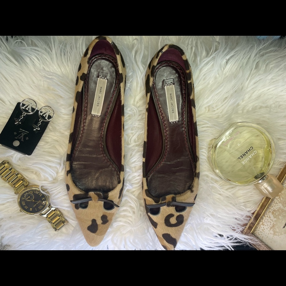Marc Jacobs Leopard print ballerina pointed toe flats